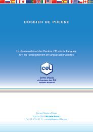 Dossier de presse du rÃ©seau CEL - Agence C3M