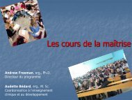 Les cours de la maÃ®trise par