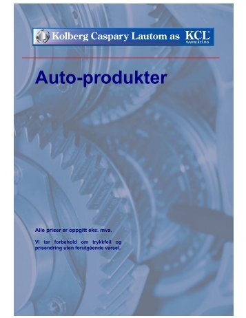 Auto-produkter - Kolberg Caspary Lautom AS