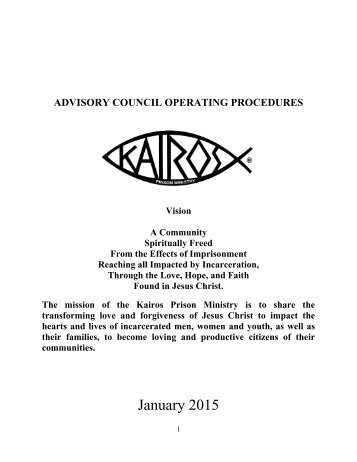 Advisory Council Operating Procedures (ACOP) - Kairos