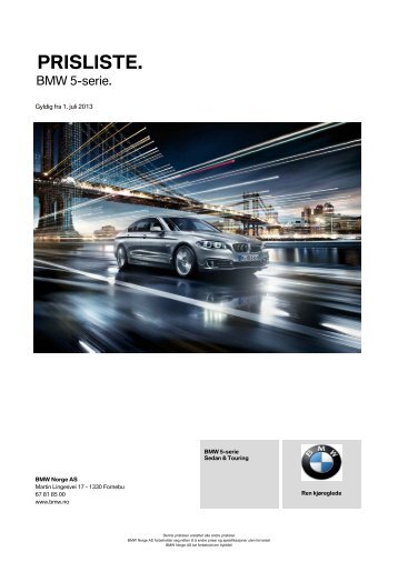 Prislister - BMW