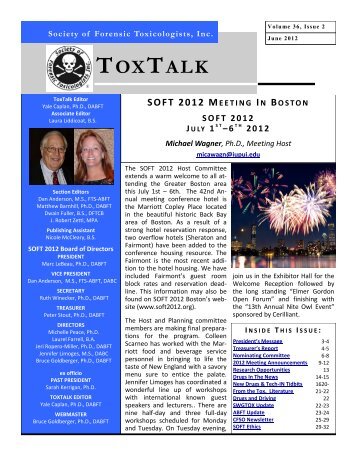 ToxTalk Volume 36-2 - Society of Forensic Toxicologists