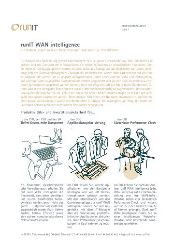 runIT WAN intelligence - runIT AG
