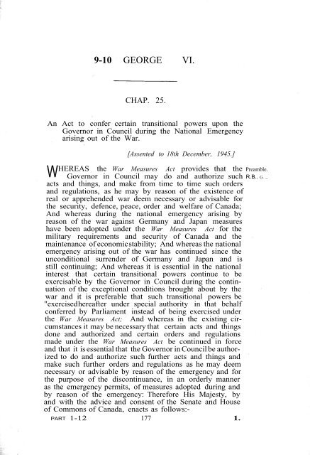 Emergency sale powers act