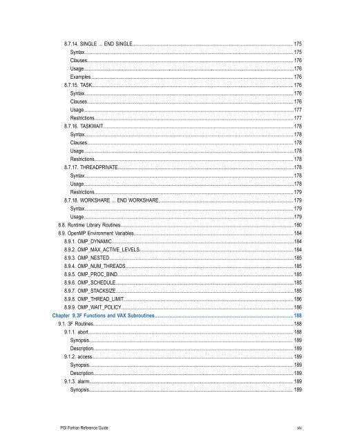 PGI Fortran Reference manual - The Portland Group