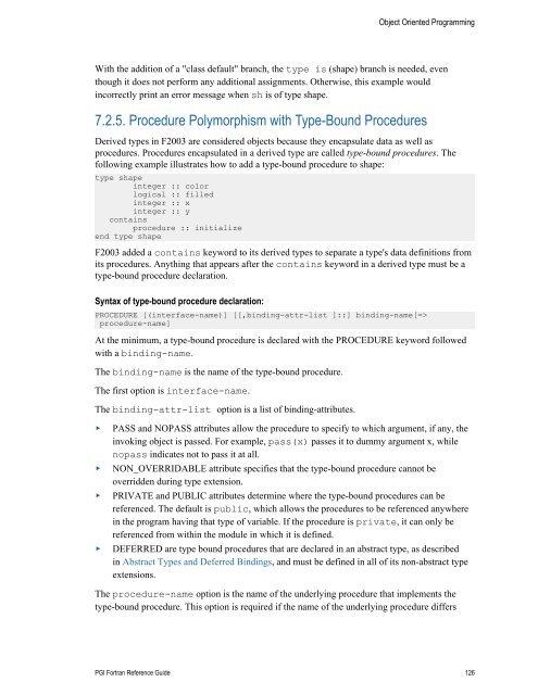 PGI Fortran Reference manual - The Portland Group