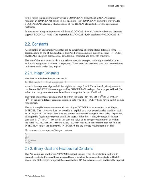 PGI Fortran Reference manual - The Portland Group