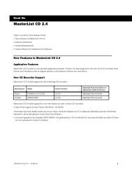 MasterList CD 2.4 Read Me - Digidesign Support Archives