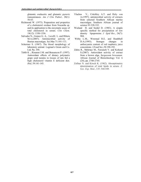 antioxidant and antimicrobial characteristics of red and brown algae ...