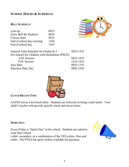 13-14 Handbook - DODEA Vilseck American Elementary School