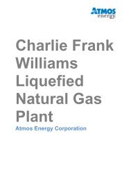 Charlie Frank Williams Liquefied Natural Gas Plant ... - Atmos Energy