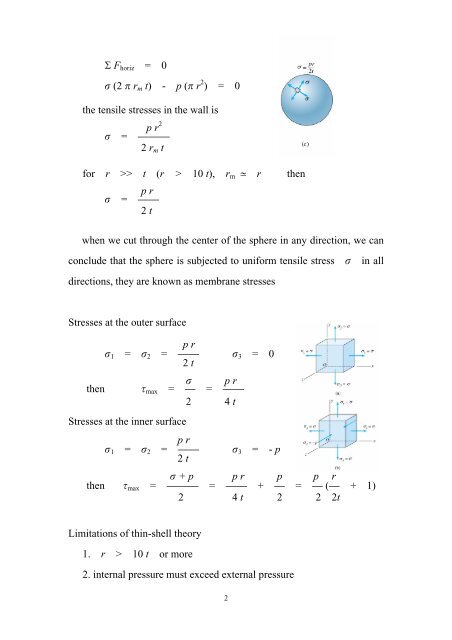 Chapter 8 Applications of Plane Stress (Pressure vessels, Beams ...