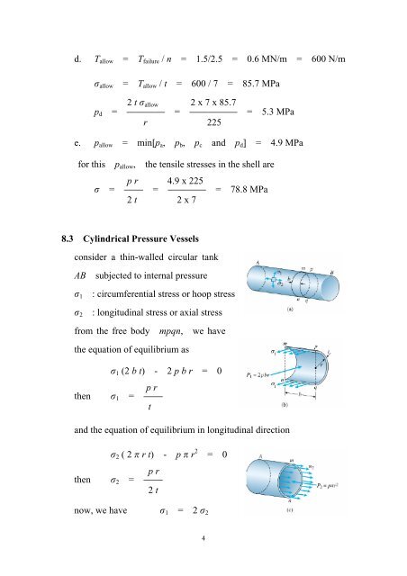 Chapter 8 Applications of Plane Stress (Pressure vessels, Beams ...