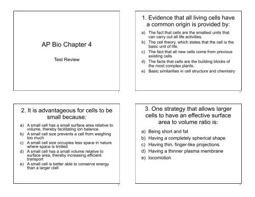 AP Bio Chapter 4 - University City Schools