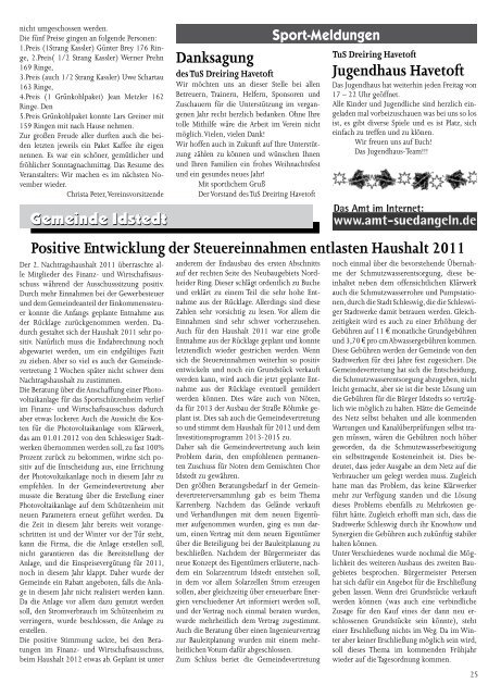 Südangeln Rundschau 6/2011 - Teil 1 - Amt Südangeln