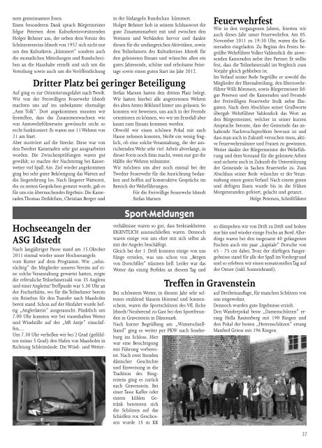 Südangeln Rundschau 6/2011 - Teil 1 - Amt Südangeln