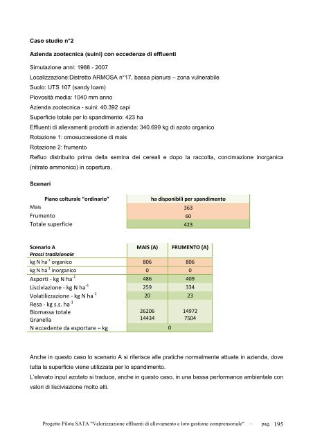 valorizzazione degli effluenti di allevamento e loro gestione ... - ARAL