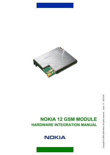 Nokia 12 GSM Module Hardware Integration ... - KORE Telematics