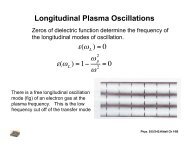 Longitudinal Plasma Oscillations