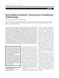 What makes us human? Answers from ... - University of Utah