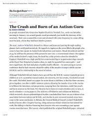 The Crash and Burn of an Autism Guru - NYTimes.com