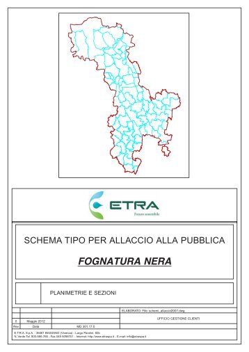 Schema tipo per l'allacciamento alla fognatura nera - Etra Spa