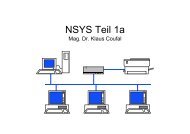 Netzwerksysteme (Gegenstand NSYS) Teil 1a