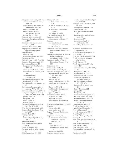 CLINICAL HANDBOOK OF SCHIZOPHRENIA