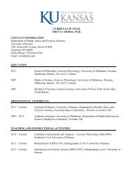 CURRICULUM VITAE TRENT J. HERDA, Ph.D. CONTACT ...