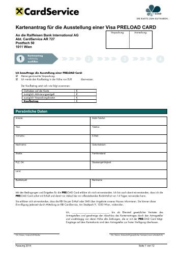 Kartenantrag PRELOAD (pdf) - Raiffeisen CardService