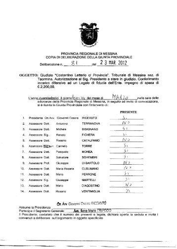 Deliberazione n. 81 del 23 marzo 2012 - quadernidelvaldemone.it