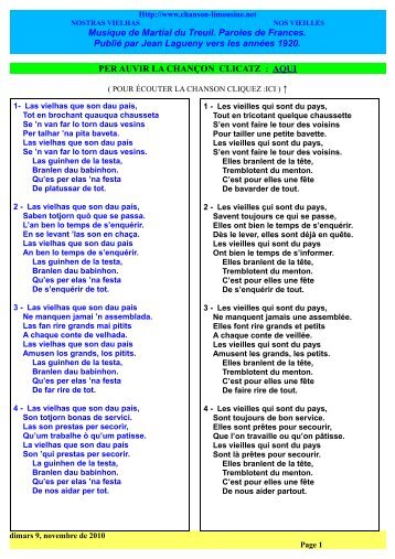 Musique de Martial du Treuil. Paroles de Frances. PubliÃ© par Jean ...