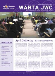 April Gathering- BINUS INTERNATIONAL - binus university
