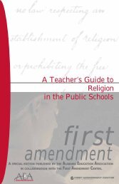 A Teacher's Guide to Religion - Alabama Education Association