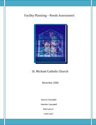 Needs Assessment - St. Michael Catholic Church