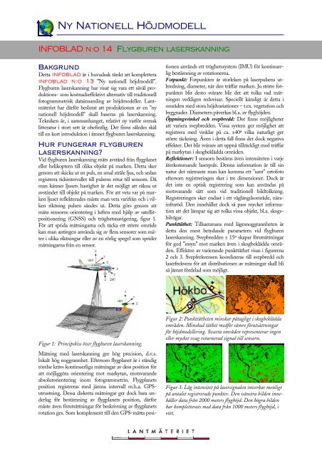 Infoblad no 14, Flygburen laserskanning - LantmÃ¤teriet