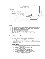 Racquetball Study Guide