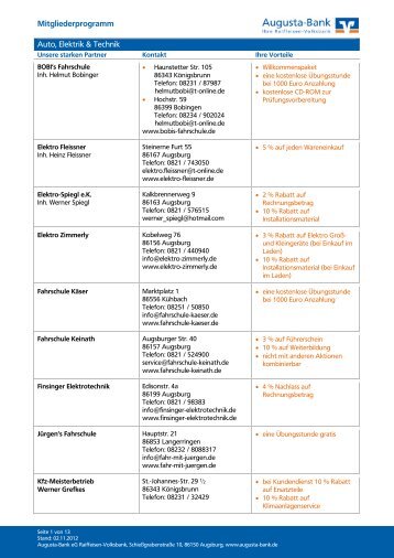 Partnerkatalog nach Kategorie (PDF) - Augusta-Bank