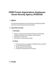 FDRE Private Organizations Employees Social Security Agency ...