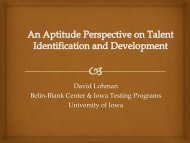 Aptitude, Talent, Ability - Faculty Websites - College of Education ...