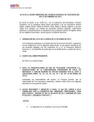 ACTA DE LA SESION ORDINARIA DEL CONSEJO ... - CNTV