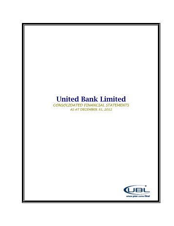 Consolidated Financial Statements of UBL & Its Subsidiaries