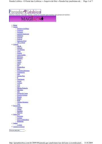 Page 1 of 7 Parada LÃ©sbica - O Portal das LÃ©sbicas. Â» Arquivo do ...