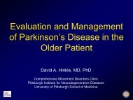 Evaluation & Management of Parkinson's Disease- DAVID ... - CCEHS