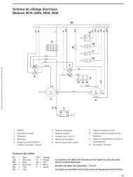 SchÃ©ma de cÃ¢blage Ã©lectrique Moteurs 2010, 2020, 2030, 2040