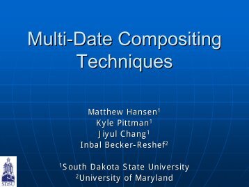 Multi-Date Compositing Techniques - Global Crop Production Analysis