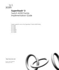 SuperStack® 3 Switch 4200 Family Implementation Guide