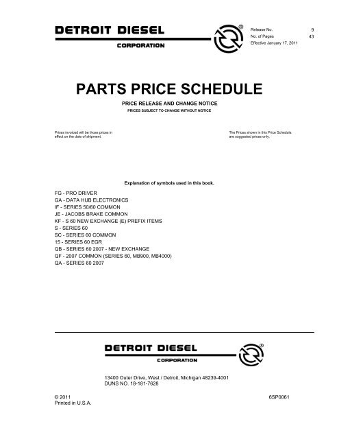 Detroit Diesel Harness 12087832 