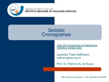 gerenciamento de cronogramas - Inpe