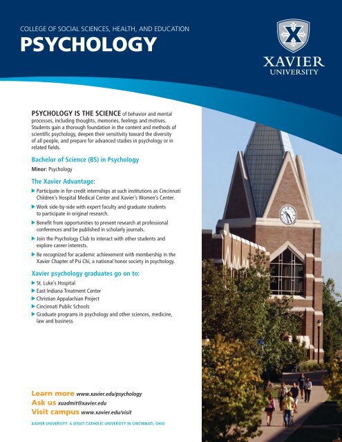 PSYCHOLOGY - Xavier University